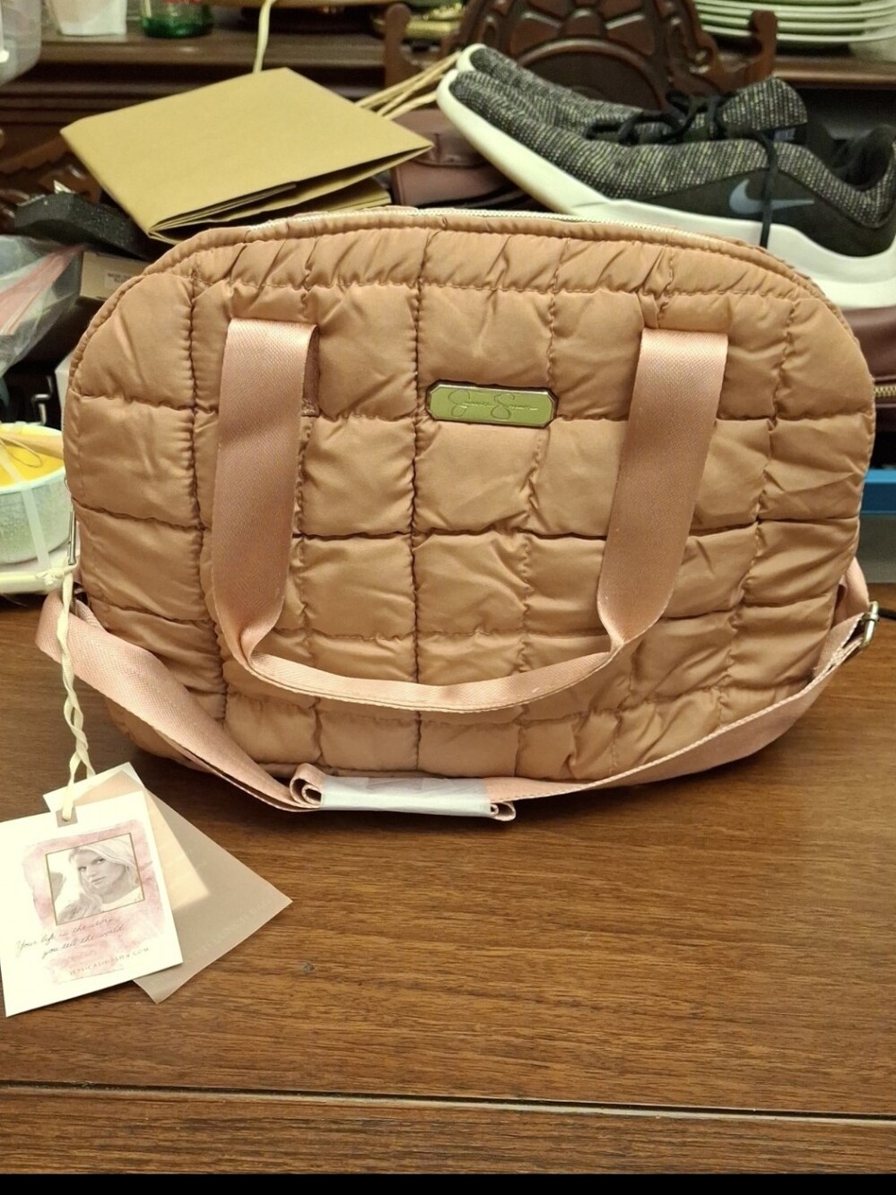 Jessica Simpson Insulated Lunch Bag Lightweight Puffy Padded NWT